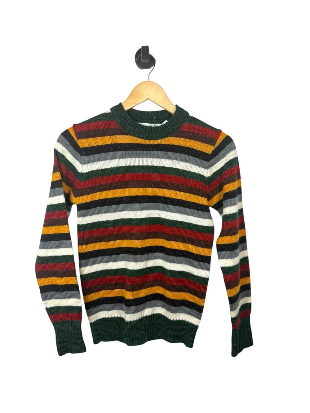 Vintage Genesis Striped Sweater Womens Small Acrylic Wool Made Korea